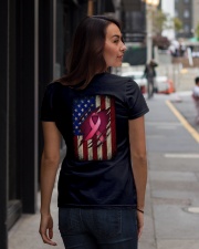 Ribbon flag Independence day Ladies T-Shirt lifestyle-women-crewneck-back-1
