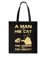 A man and his cat Tote Bag tile