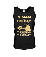 A man and his cat Unisex Tank tile