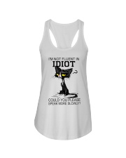 I'm not fluent in idiot Ladies Flowy Tank tile