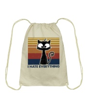 I hate everything Drawstring Bag tile