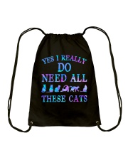Yes I do need all these cats Drawstring Bag tile