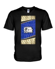 Peace Blue V-Neck T-Shirt tile