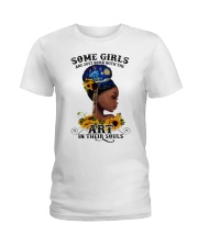 Some girls are just born with art in their souls Ladies T-Shirt tile