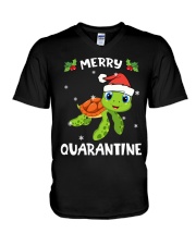 Merry Quarantine Christmas V-Neck T-Shirt tile