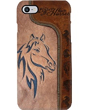Love Horses Leather Pattern Print Phone Case i-phone-8-case