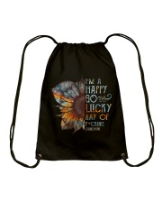 I'm a happy go lucky ray Drawstring Bag tile