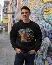 I'm a happy go lucky ray Crewneck Sweatshirt lifestyle-unisex-sweatshirt-front-2