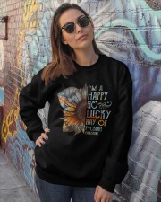 I'm a happy go lucky ray Crewneck Sweatshirt lifestyle-unisex-sweatshirt-front-3