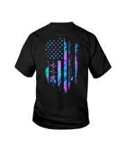 Fishing American flag Youth T-Shirt tile