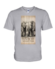 You and me we got this V-Neck T-Shirt tile