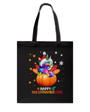 Happy Hallothanksmas Tote Bag tile