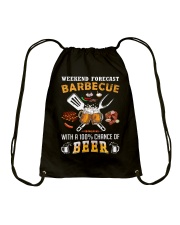 Weekend forecast barbecue with a 100 percent Drawstring Bag tile