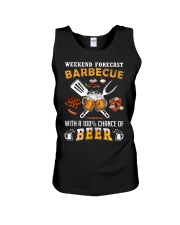 Weekend forecast barbecue with a 100 percent Unisex Tank tile