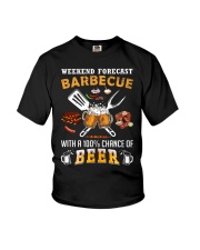 Weekend forecast barbecue with a 100 percent Youth T-Shirt tile