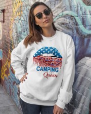 Camping queen Independence Day Crewneck Sweatshirt lifestyle-unisex-sweatshirt-front-3