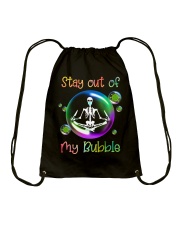 Stay out of my bubble Drawstring Bag tile