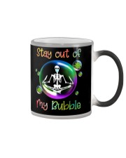Stay out of my bubble Color Changing Mug tile