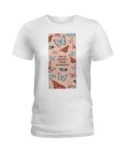Butterfly vintage color Ladies T-Shirt tile