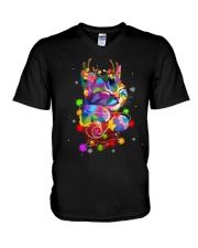 Cat Christmas V-Neck T-Shirt tile