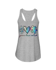 Peace love Ladies Flowy Tank tile