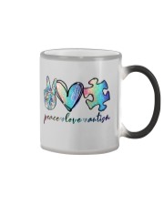 Peace love Color Changing Mug tile