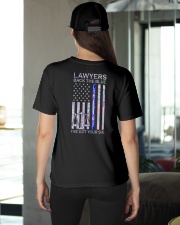 Lawyers back the blue Ladies T-Shirt apparel-ladies-t-shirt-lifestyle-back-08