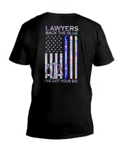 Lawyers back the blue V-Neck T-Shirt tile
