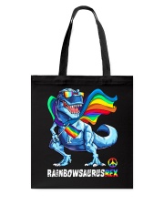 Rainbowsaurus Rex Pride day Tote Bag tile