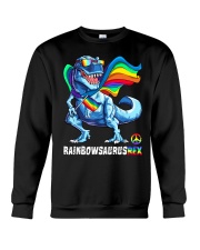 Rainbowsaurus Rex Pride day Crewneck Sweatshirt front