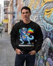 Rainbowsaurus Rex Pride day Crewneck Sweatshirt lifestyle-unisex-sweatshirt-front-2