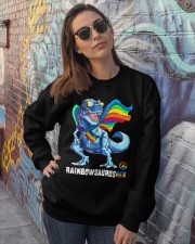Rainbowsaurus Rex Pride day Crewneck Sweatshirt lifestyle-unisex-sweatshirt-front-3
