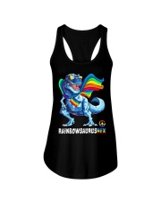 Rainbowsaurus Rex Pride day Ladies Flowy Tank tile
