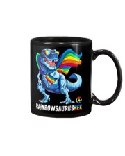 Rainbowsaurus Rex Pride day Mug tile