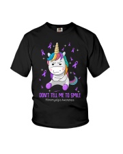 Don't tell me to smile Youth T-Shirt tile