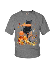 Black cat Youth T-Shirt tile
