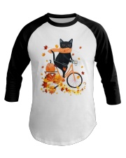Black cat Baseball Tee tile
