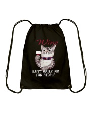 Happy water for fun people Drawstring Bag tile