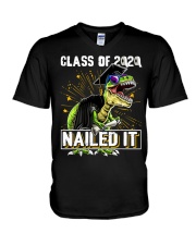 Class of 2020 Nailed it V-Neck T-Shirt tile