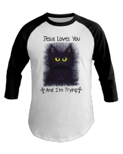 Jesus loves you Baseball Tee tile