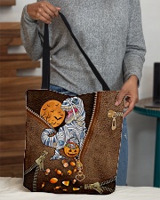 Mummy dinosaur Leather pattern print All-over Tote aos-all-over-tote-lifestyle-front-10