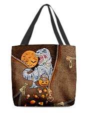 Mummy dinosaur Leather pattern print All-over Tote front