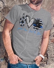 Peace Love Back the Blue Classic T-Shirt lifestyle-mens-crewneck-front-4
