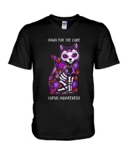 Paws for the cure V-Neck T-Shirt tile
