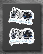 Peace Love Back the blue Sticker - 4 pack (Horizontal) aos-sticker-4-pack-horizontal-lifestyle-front-10