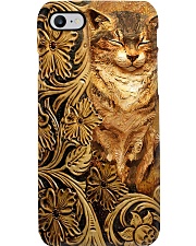 Cat Leather pattern Print Phone Case i-phone-8-case