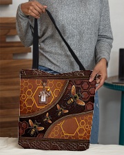 Bee A Queen Leather Pattern Print All-over Tote aos-all-over-tote-lifestyle-front-10