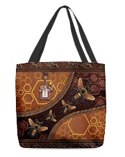Bee A Queen Leather Pattern Print All-over Tote front