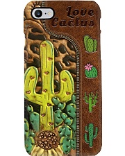 Love Cactus Leather Pattern Print Phone Case i-phone-8-case