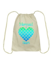 Mermaid at heart Drawstring Bag tile